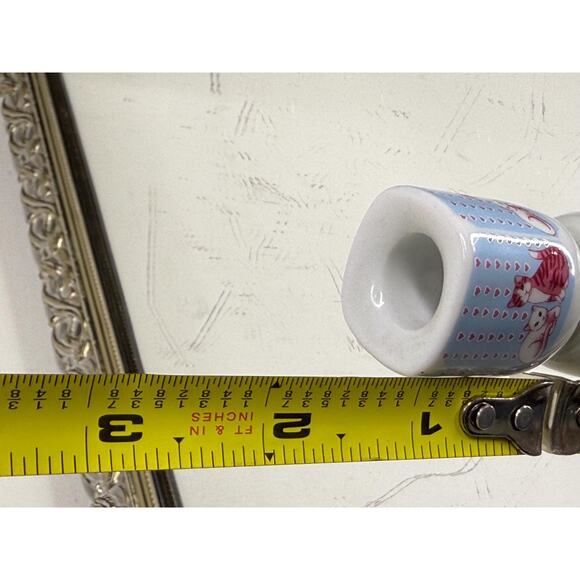 Vintage miniature candle holder Blue and Pink Kitty Cats Design West Germany - Picture 6 of 10